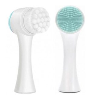 فیس براش دستی دو سر رنگ سفید