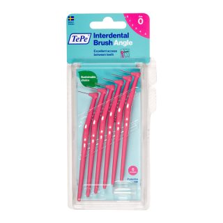 مسواک بین دندانی تپه مدل صورتی دسته دار سایز 0