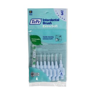 مسواک بین دندانی تپه مدل آبی 8 عددی اکسترا سافت سایز 3