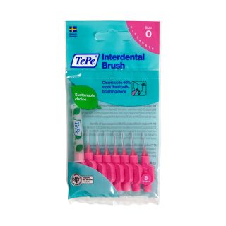 مسواک بین دندانی تپه مدل صورتی 8 عددی سایز 0