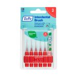 مسواک بین دندانی 6 عددی سایز 2 رنگ قرمز تپه