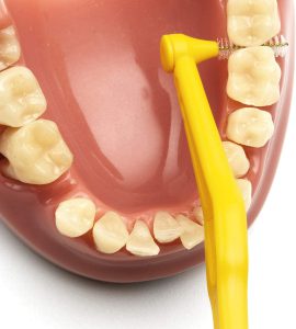 مسواک بین دندانی تپه مدل زرد دسته دار سایز 4 اصل